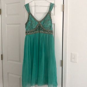 Sea foam green cocktail dress